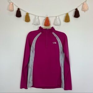 The North Face Quarter Zip Magenta Pink Pullover Size Medium
